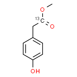 ChemSpider 2D Image | Methyl (4-hydroxyphenyl)(1-~13~C)acetate | C813CH10O3