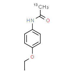 ChemSpider 2D Image | N-(4-Ethoxyphenyl)(2-~13~C)acetamide | C913CH13NO2