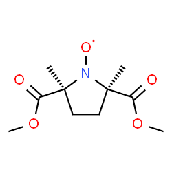 ChemSpider 2D Image | [(2R,5S)-2,5-Bis(methoxycarbonyl)-2,5-dimethyl-1-pyrrolidinyl]oxidanyl | C10H16NO5
