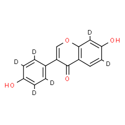 ChemSpider 2D Image | Daidzein-d6 | C15H4D6O4