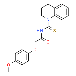 ChemSpider 2D Image | N-(3,4-Dihydroquinolin-1(2H)-ylcarbothioyl)-2-(4-methoxyphenoxy)acetamide | C19H20N2O3S