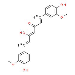 ChemSpider 2D Image | (1E,4Z,6E)-5-Hydroxy-1,7-bis(4-hydroxy-3-methoxyphenyl)(1,7-~14~C_2_)-1,4,6-heptatrien-3-one | C1914C2H20O6