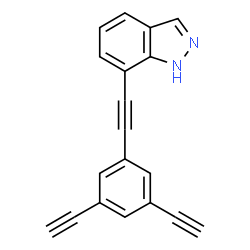 ChemSpider 2D Image | 7-[(3,5-Diethynylphenyl)ethynyl]-1H-indazole | C19H10N2