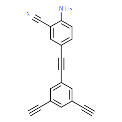 ChemSpider 2D Image | 2-Amino-5-[(3,5-diethynylphenyl)ethynyl]benzonitrile | C19H10N2
