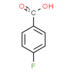 ChemSpider 2D Image | 4-Fluoro(carboxy-~13~C)benzoic acid | C613CH5FO2