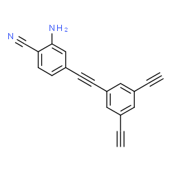 ChemSpider 2D Image | 2-Amino-4-[(3,5-diethynylphenyl)ethynyl]benzonitrile | C19H10N2