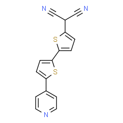 ChemSpider 2D Image | [5'-(4-Pyridinyl)-2,2'-bithiophen-5-yl]malononitrile | C16H9N3S2