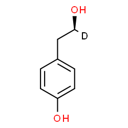 ChemSpider 2D Image | 4-[(2S)-2-Hydroxy(2-~2~H_1_)ethyl]phenol | C8H9DO2