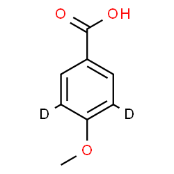 ChemSpider 2D Image | 4-Methoxy(3,5-~2~H_2_)benzoic acid | C8H6D2O3
