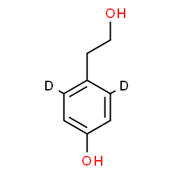 ChemSpider 2D Image | 4-(2-Hydroxyethyl)(3,5-~2~H_2_)phenol | C8H8D2O2