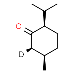 ChemSpider 2D Image | (2R,5R,6R)-2-Isopropyl-5-methyl(6-~2~H_1_)cyclohexanone | C10H17DO
