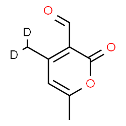 ChemSpider 2D Image | 4-(dideuteriomethyl)-6-methyl-2-oxo-pyran-3-carbaldehyde | C8H6D2O3