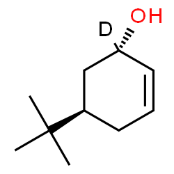 ChemSpider 2D Image | (1S,5R)-5-tert-butyl-1-deuterio-cyclohex-2-en-1-ol | C10H17DO