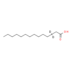 ChemSpider 2D Image | (3,3-~2~H_2_)Tetradecanoic acid | C14H26D2O2