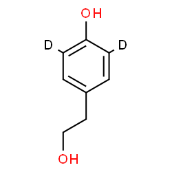 ChemSpider 2D Image | 2,6-dideuterio-4-(2-hydroxyethyl)phenol | C8H8D2O2