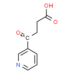 ChemSpider 2D Image | 4-Oxo-4-(3-pyridinyl)(4-~14~C)butanoic acid | C814CH9NO3