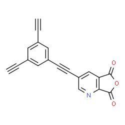 ChemSpider 2D Image | 3-[(3,5-Diethynylphenyl)ethynyl]furo[3,4-b]pyridine-5,7-dione | C19H7NO3