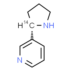 ChemSpider 2D Image | 3-[(2S)-(2-~14~C)-2-Pyrrolidinyl]pyridine | C814CH12N2