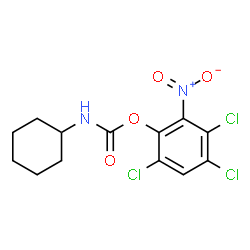 ChemSpider 2D Image | 3,4,6-Trichloro-2-nitrophenyl cyclohexylcarbamate | C13H13Cl3N2O4