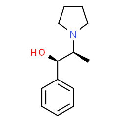 ChemSpider 2D Image | (1R,2S)-1-Phenyl-2-(1-pyrrolidinyl)-1-propanol | C13H19NO