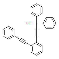 ChemSpider 2D Image | 1,1-Diphenyl-3-[2-(phenylethynyl)phenyl]-2-propyn-1-ol | C29H20O