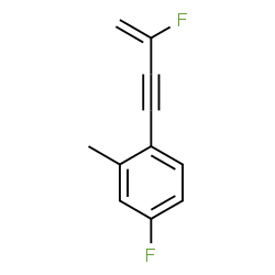 ChemSpider 2D Image | 4-Fluoro-1-(3-fluoro-3-buten-1-yn-1-yl)-2-methylbenzene | C11H8F2