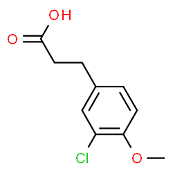 ChemSpider 2D Image | 3-(3-Chloro-4-methoxyphenyl)propanoic acid | C10H11ClO3