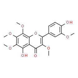 ChemSpider 2D Image | 5,4'-dihydroxy-3,6,7,8,3'-pentamethoxyflavone | C20H20O9