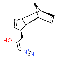 ChemSpider 2D Image | (1E)-2-Hydroxy-3-[(1R,2R,3S,6R,7S)-tricyclo[5.2.1.0~2,6~]deca-4,8-dien-3-yl]-1-propene-1-diazonium | C13H15N2O