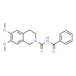 ChemSpider 2D Image | N-[(6,7-Dimethoxy-3,4-dihydroisoquinolin-2(1H)-yl)carbothioyl]benzamide | C19H20N2O3S