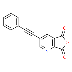 ChemSpider 2D Image | 3-(Phenylethynyl)furo[3,4-b]pyridine-5,7-dione | C15H7NO3