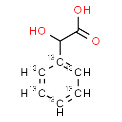 ChemSpider 2D Image | Hydroxy[(~13~C_6_)phenyl]acetic acid | C213C6H8O3
