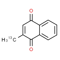 ChemSpider 2D Image | 2-(~13~C)Methyl-1,4-naphthoquinone | C1013CH8O2