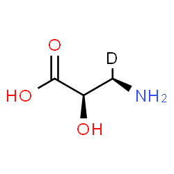 ChemSpider 2D Image | (2R,3R)-3-Amino-2-hydroxy(3-~2~H_1_)propanoic acid | C3H6DNO3