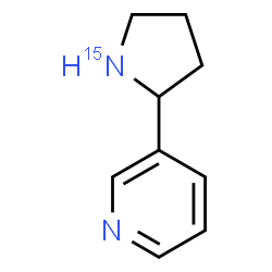 ChemSpider 2D Image | 3-[(~15~N)-2-Pyrrolidinyl]pyridine | C9H12N15N