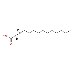 ChemSpider 2D Image | (2,2,3,3-~2~H_4_)Tetradecanoic acid | C14H24D4O2