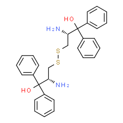 ChemSpider 2D Image | (2R,2'R)-3,3'-Disulfanediylbis(2-amino-1,1-diphenyl-1-propanol) | C30H32N2O2S2
