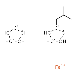 ChemSpider 2D Image | 1,2,3,4,5-Cyclopentanepentayl, compd. with 1-(2-methylpropyl)-1,2,3,4,5-cyclopentanepentayl, iron(2+) salt (1:1:1) | C14H18Fe