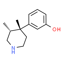 ChemSpider 2D Image | (3R,4R)-3-(3,4-Dimethyl-4-piperidinyl)phenol | C13H19NO