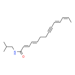 ChemSpider 2D Image | N-isobutyl-2E,4E,10E,12Z-tetradecatetraen-8-ynamide | C18H25NO