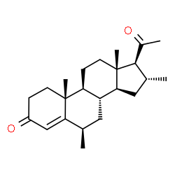 ChemSpider 2D Image | (6beta,16alpha)-6,16-Dimethylpregn-4-ene-3,20-dione | C23H34O2