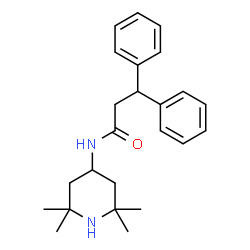 ChemSpider 2D Image | 3,3-Diphenyl-N-(2,2,6,6-tetramethyl-4-piperidinyl)propanamide | C24H32N2O