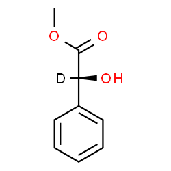 ChemSpider 2D Image | Methyl (2R)-hydroxy(phenyl)(~2~H)ethanoate | C9H9DO3