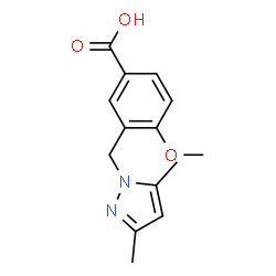 ChemSpider 2D Image | 3-[(3,5-dimethylpyrazol-1-yl)methyl]-4-methoxybenzoic acid | C14H16N2O3