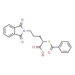 ChemSpider 2D Image | (2R)-2-(Benzoylsulfanyl)-5-(1,3-dioxo-1,3-dihydro-2H-isoindol-2-yl)pentanoic acid | C20H17NO5S
