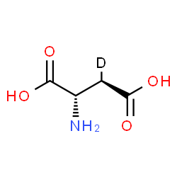 ChemSpider 2D Image | (3R)-L-(3-~2~H_1_)Aspartic acid | C4H6DNO4