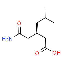 ChemSpider 2D Image | (R)-3-(2-Amino-2-oxoethyl)-5-methylhexanoic acid | C9H17NO3
