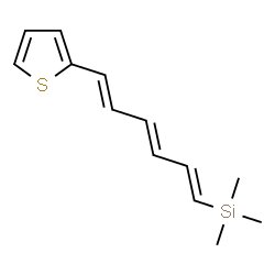 ChemSpider 2D Image | Trimethyl[(1E,3E,5E)-6-(2-thienyl)-1,3,5-hexatrien-1-yl]silane | C13H18SSi