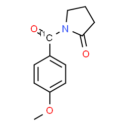 ChemSpider 2D Image | 1-[(4-Methoxyphenyl)(oxo)(~11~C)methyl]-2-pyrrolidinone | C1111CH13NO3