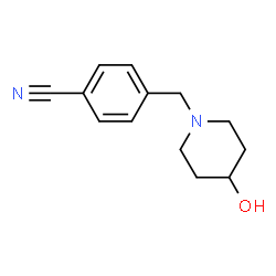 ChemSpider 2D Image | 4-((4-Hydroxypiperidin-1-yl)methyl)benzonitrile | C13H16N2O